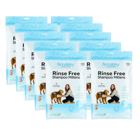 Rinse Free Shampoo Mittens for Pets