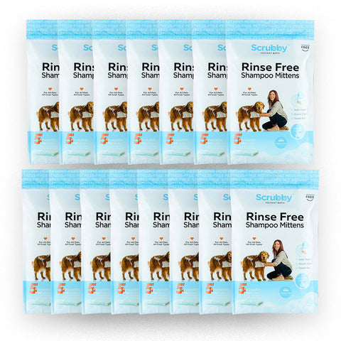 Rinse Free Shampoo Mittens for Pets