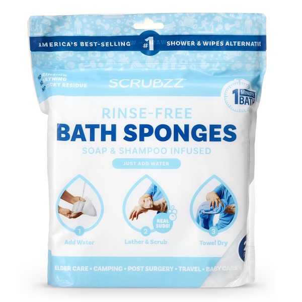 Scrubzz Rinse-Free Bathing Sponges